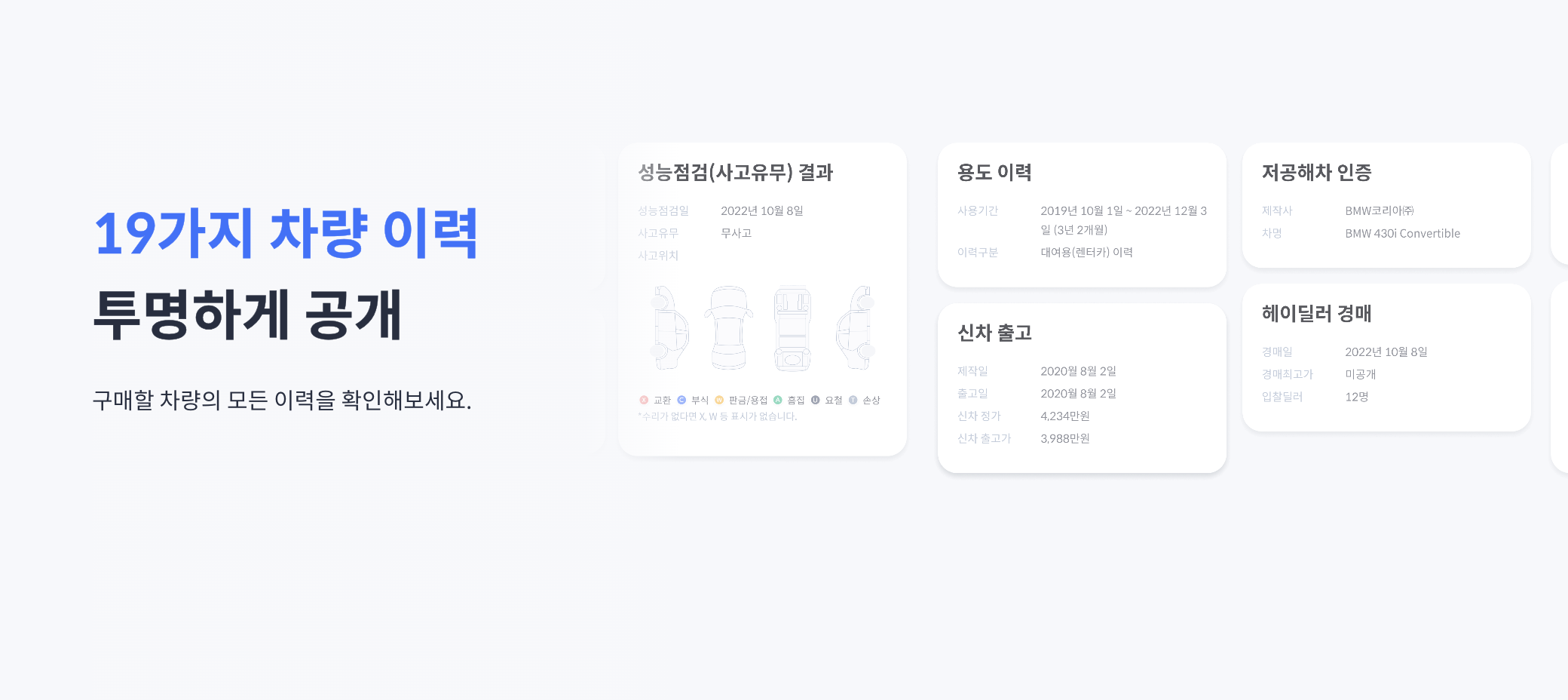 내차팔기, 중고차 판매, 중고차 시세조회, 장사의 신, 중고차 이력 조회