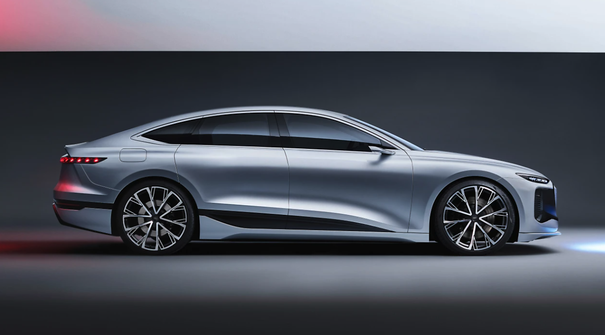 아우디 A6, A6 e-tron, 아우디 전기차, 아우디 이트론 측면