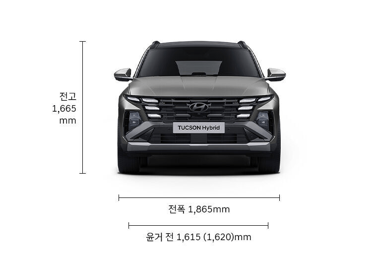 투싼 싼타페 투싼 크기 전면 모습