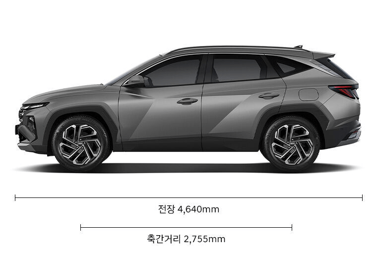 투싼 싼타페 투싼 크기 측면 모습