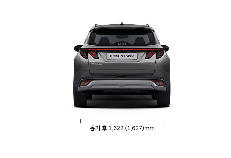 투싼 싼타페, 투싼 후면 크기