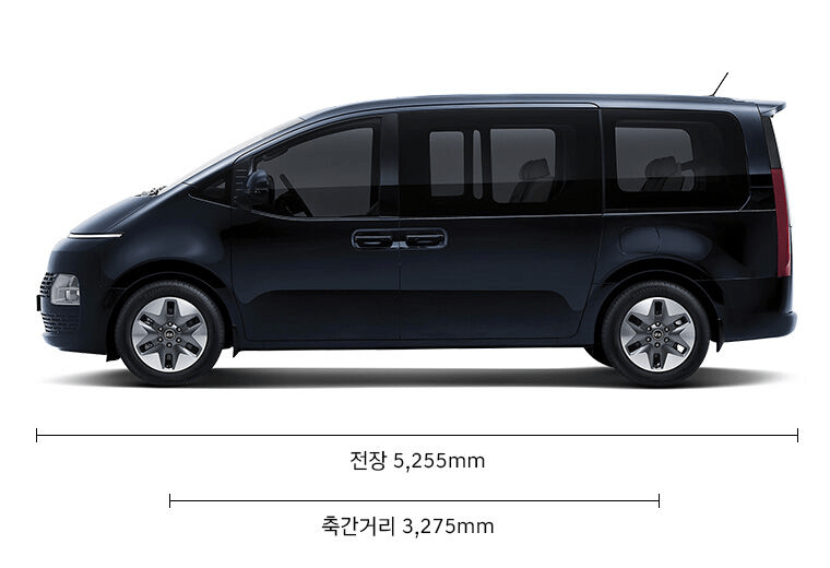 스타리아 카니발, 스타리아 크기, 카니발 크기, 카니발 9인승 실내, 스타리아 9인승 실내