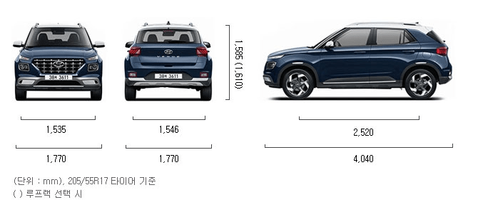 베뉴 스토닉, 베뉴 제원, 베뉴 실내, 베뉴 단점