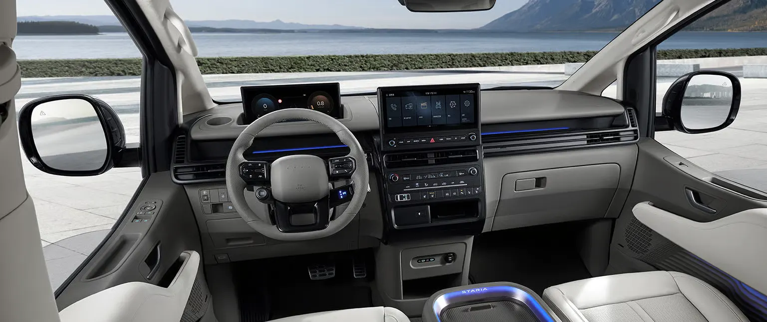 현대 팰리세이드 하이브리드, 스타리아 라운지 하이브리드, 9인승 SUV, 스타리아 실내, 팰리세이드 실내