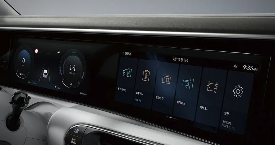 현대 팰리세이드 하이브리드, 스타리아 라운지 하이브리드, 9인승 SUV, 스타리아 실내, 팰리세이드 실내