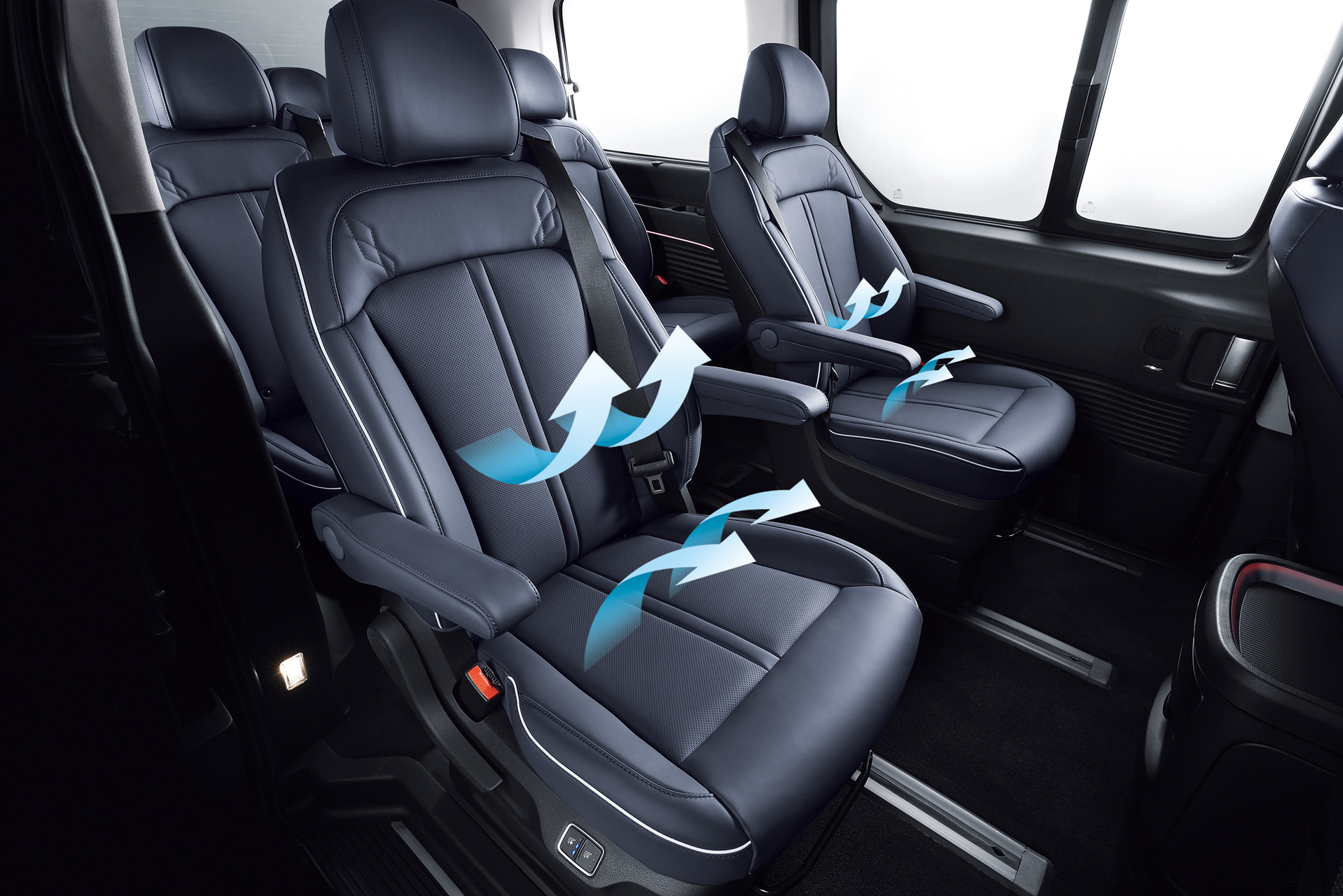 현대 팰리세이드 하이브리드, 스타리아 라운지 하이브리드, 9인승 SUV, 스타리아 실내, 팰리세이드 실내